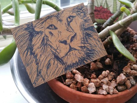 Mini Sketch on Recycled Cardboard