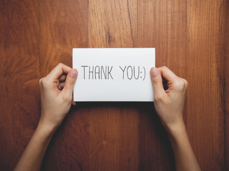 Hand written thank you!