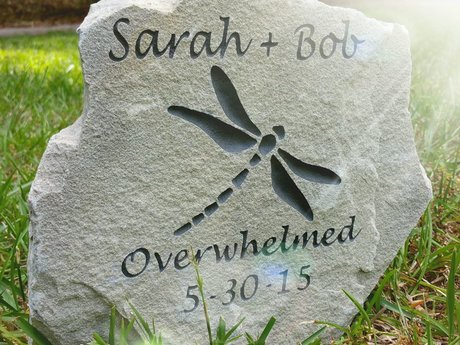 Engraved stone for home & garden