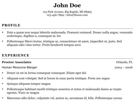 Resume Editing