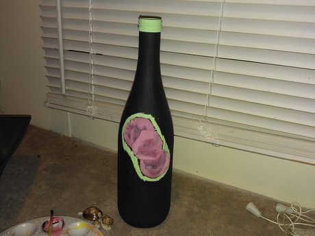 Custom hand painted vintage bottles