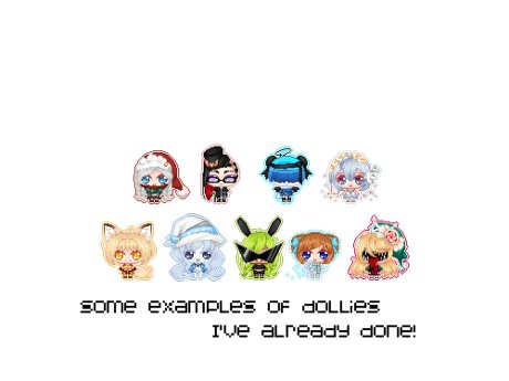 Cute Pixel Art Dolls
