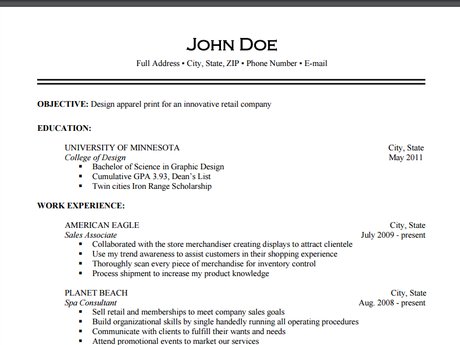 Skilled Resume
