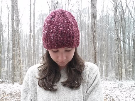 Burgundy Ribbed Beanie